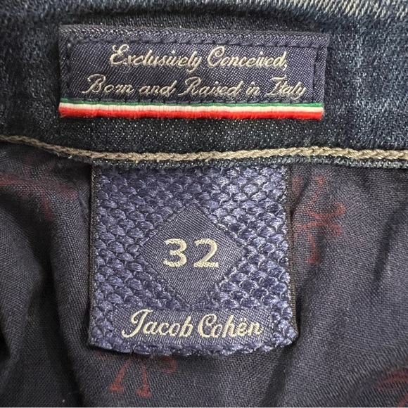 Jacob Cohen Womens Kimberly Slim Crop Blue Jeans Size 32 Mid Rise Tapered Italy - Picture 9 of 15